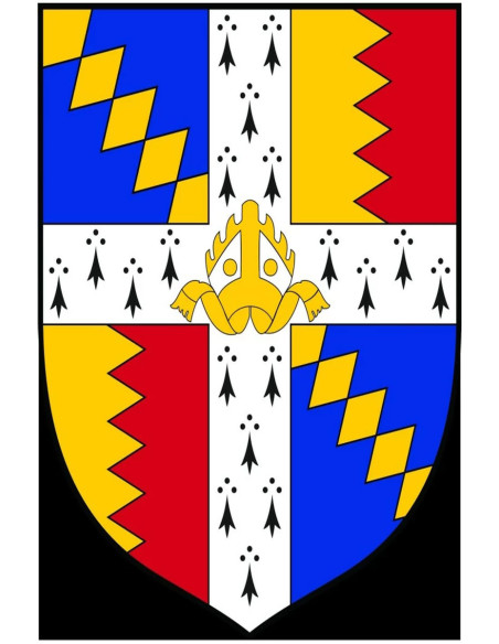 Padrão medieval com quartos em forma...