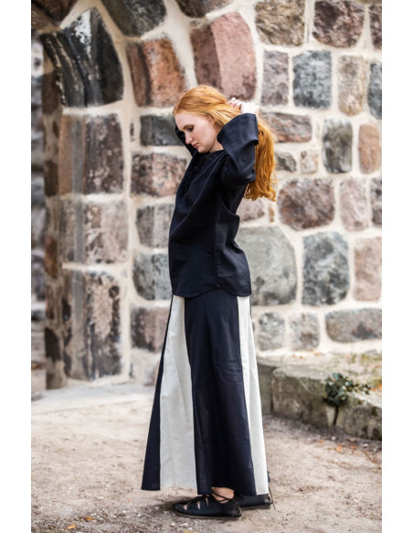 Saia medieval modelo Diana, preto e...