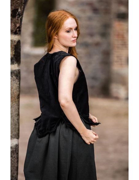 Corpete medieval Odette, cor preta