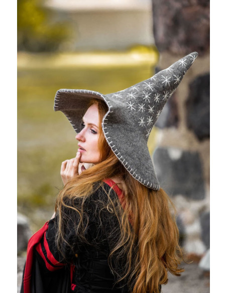 Chapéu de bruxa modelo estrela, cor...