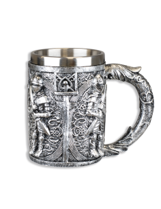 Caneca dos Guardiões Templários em resina (12,3 x 9,2 x...