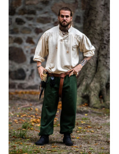 Camisa medieval modelo Leopold, cor branco natural 2