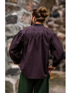Camisa marrom medieval de corte largo 2