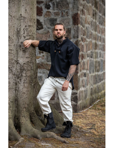 Calças medievais unissex de cor...