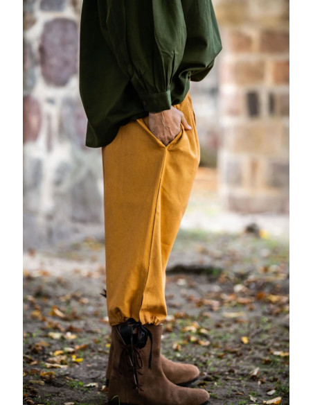 Calça pirata Vincent, cor marrom mel