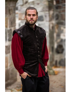 Colete renascentista modelo Pierre, cor marrom 2