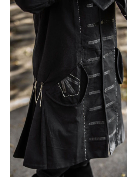 Casaco pirata preto modelo Edward