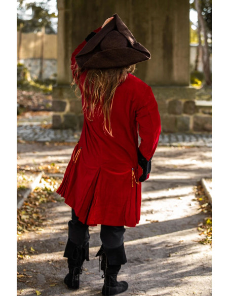 Gorro Hugo pirata tricorn em lã,...