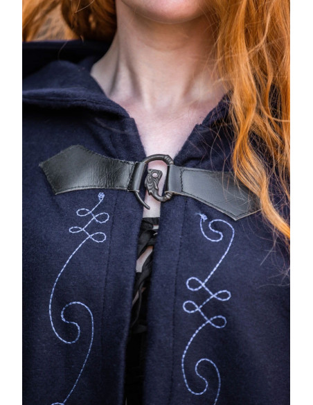 Manto com capuz azul Cabo Medieval,...