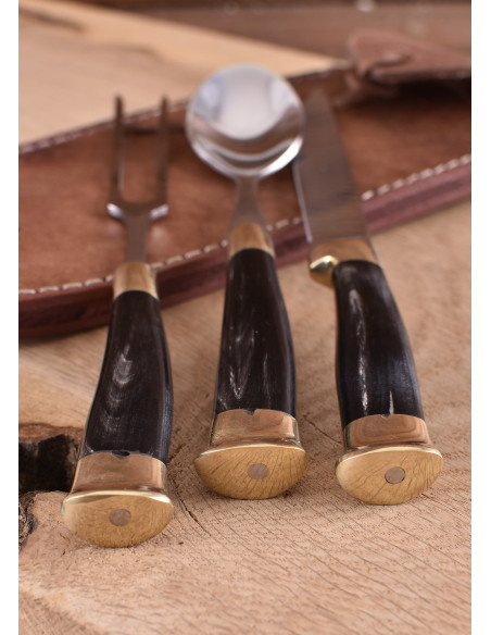 Conjunto de 3 talheres medievais com...