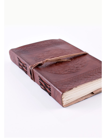 Diário celta em pele, castanho (21x14...