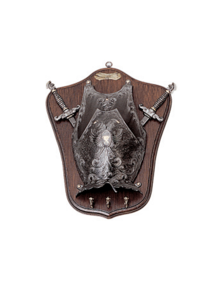 Panóplia medieval, tipo chaveiro, com...