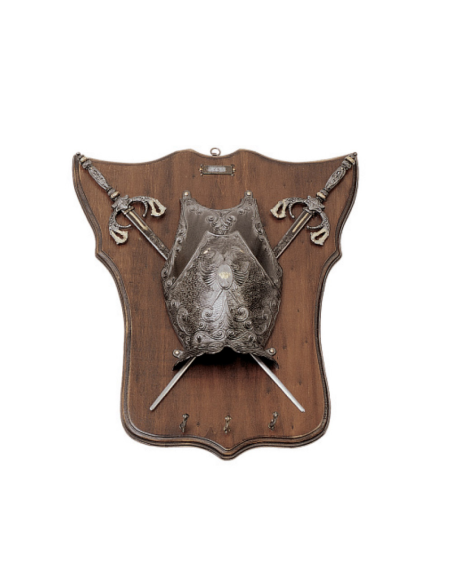 Panóplia medieval, tipo chaveiro, com...