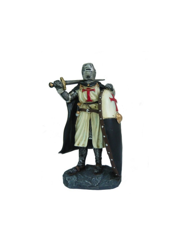 Cavaleiro Templário Miniatura com escudo e espada (22 cm.)