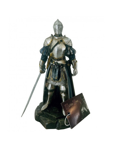 Miniatura de Cavaleiro Medieval com Capacete e Espada (Altura 12 cm.)