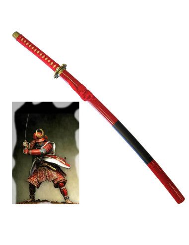 Katana decorativa Samurai Vermelha (104 cm.)