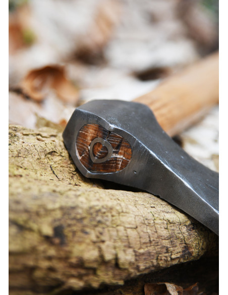 Machado Viking com aço forjado à mão,...