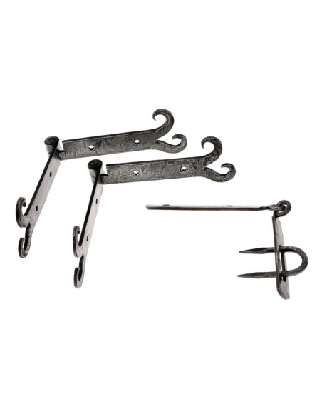 Conjunto de 2 dobradiças medievais...