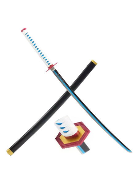 Katana decorativa azul Giyu Tomioka,...