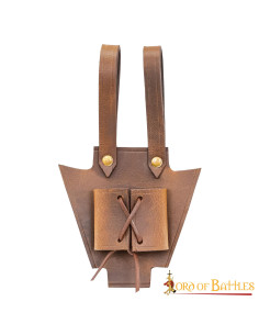 Baldric medieval castanho para pendurar espada (13x13,5 cm.)
