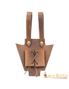 Baldric medieval castanho para pendurar espada (13x13,5 cm.)
