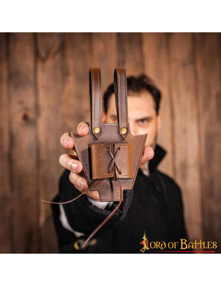 Baldric medieval castanho para...