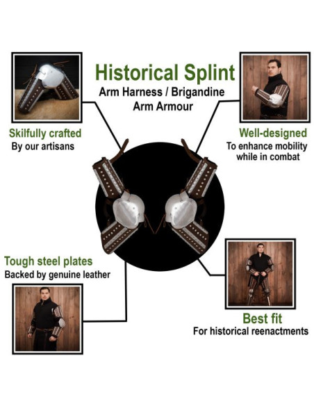 Par de armas históricas medievais com...