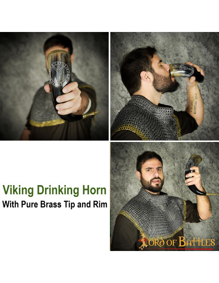Algiz Viking Horn para beber (400-500...
