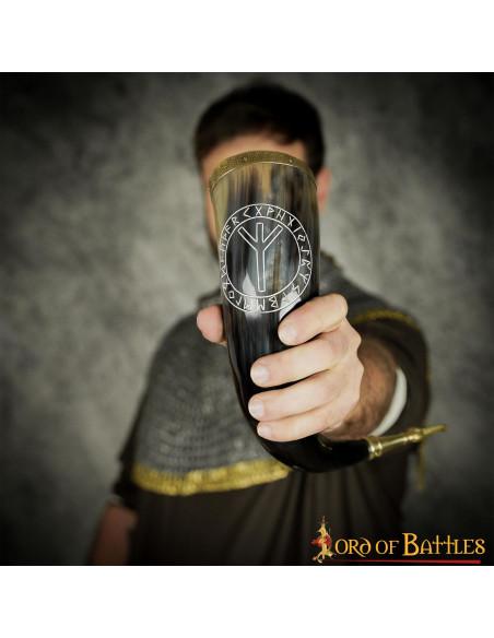 Algiz Viking Horn para beber (400-500...