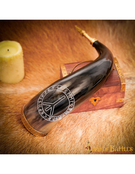 Algiz Viking Horn para beber (400-500...