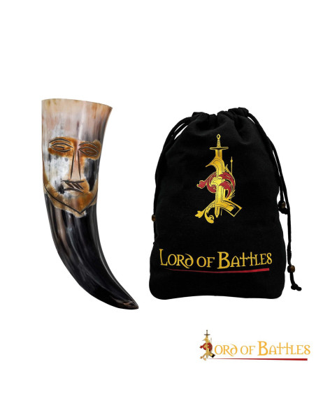 Chifre facial tribal medieval para...