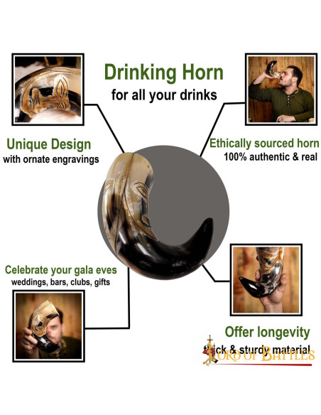 Chifre facial tribal medieval para...