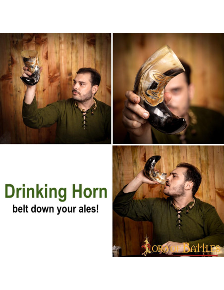 Chifre facial tribal medieval para...