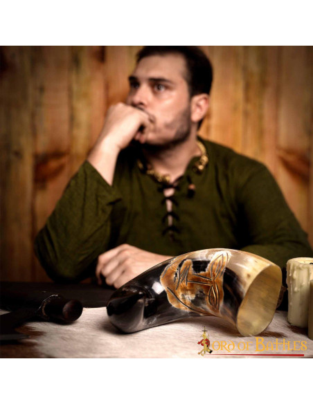 Chifre facial tribal medieval para...