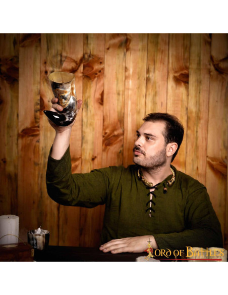 Chifre facial tribal medieval para...