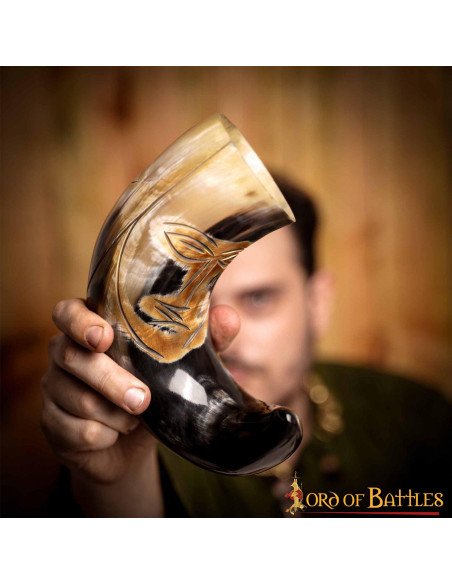 Chifre facial tribal medieval para...