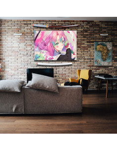 Pacote de katanas Mitsuri Kanroji + banner Demon Slayer 2