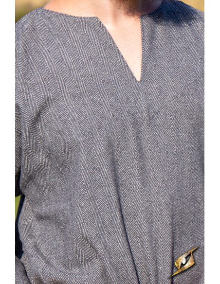 Túnica Arvid Norse-Viking em Cinza