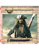 Piratas do Caribe Pacote de Espada Jack Sparrow + Estandarte