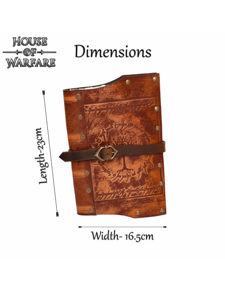 Diário da Terra-média em couro feito...