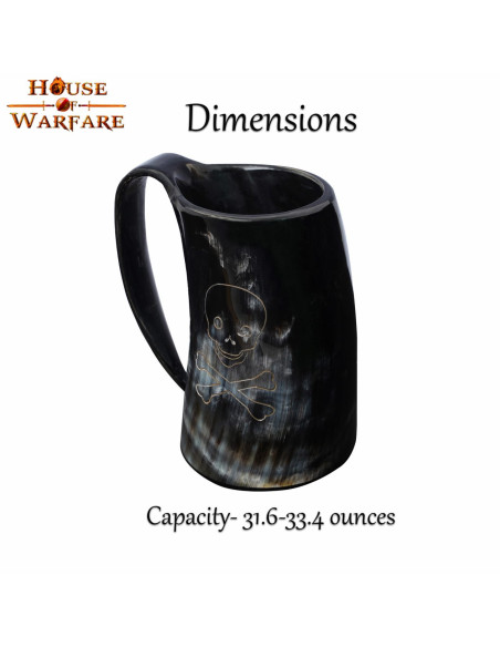 Caneca bebendo caveira pirata em...