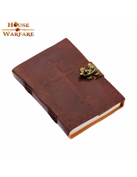 Diário cruz celta em couro feito à...