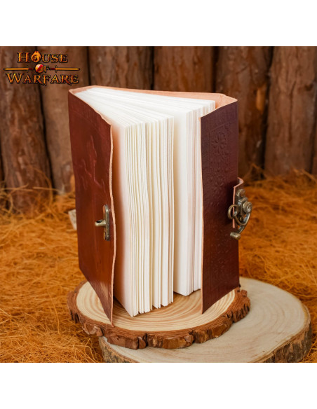 Diário cruz celta em couro feito à...