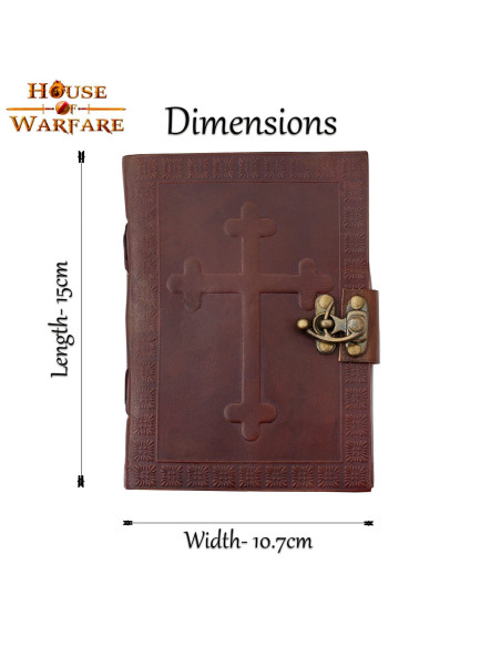 Diário cruz celta em couro feito à...