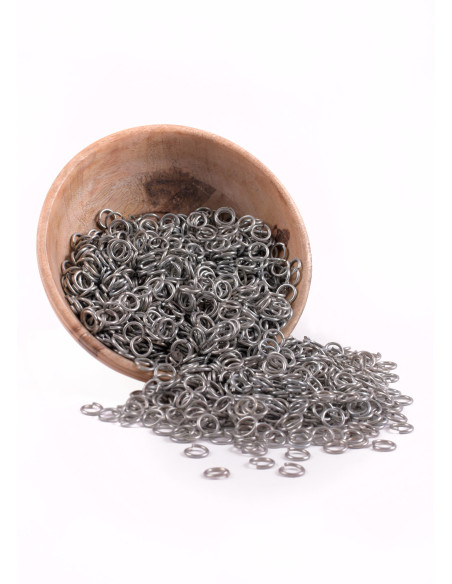 Bolsa argola em malha de zinco, 9 mm.