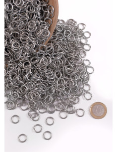 Bolsa argola em malha de zinco, 9 mm. 2