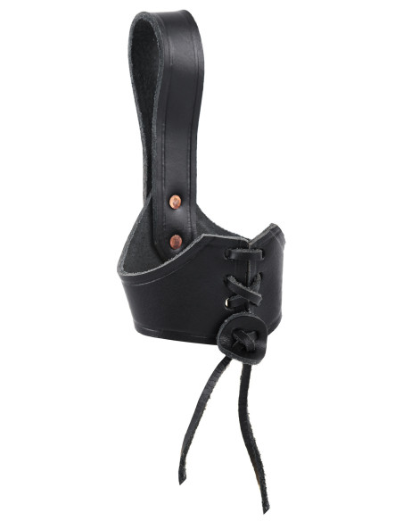 Baldric de couro preto para chifre...