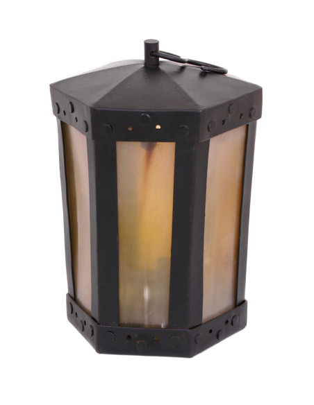 Candeeiro com vidros em chifre, feito...