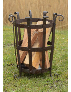 Cesto de fogo pequeno, forjado à mão (41 cm.)