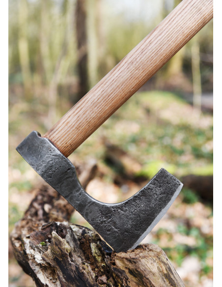 Machado Viking com aço forjado à mão,...